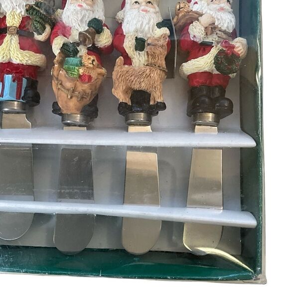 Boston Warehouse Spreaders Santa Set of 4 Stainless Steel - Picture 3 of 4
